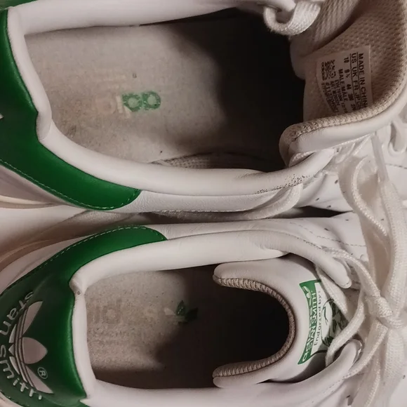 Adidas Originals Stan Smith Shoes Sneakers White Green M20324 Men's Size 10,2015 - Picture 7 of 8
